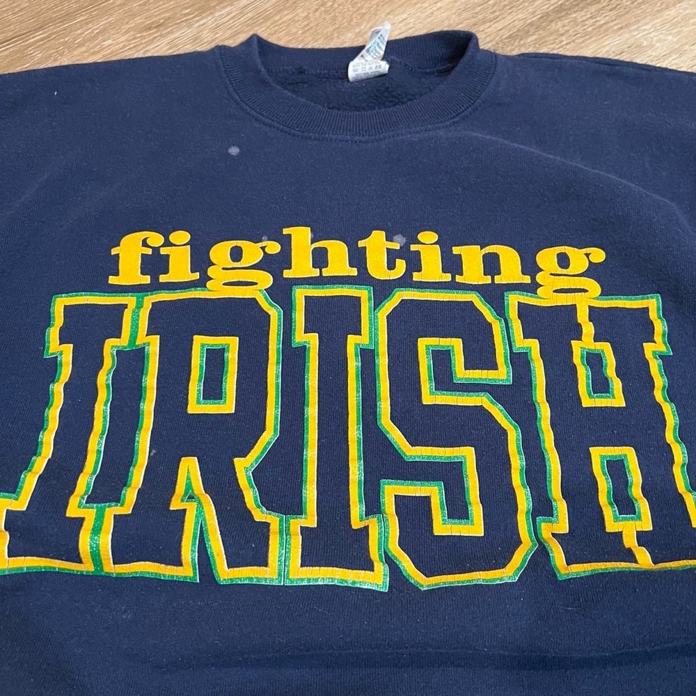 Vintage Notre Dame Football‎ Sweatshirt - Picture 3 of 5